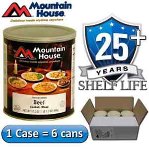 6 #10 Cans Case - Mountain House Diced Beef Case - Freeze Dried Food