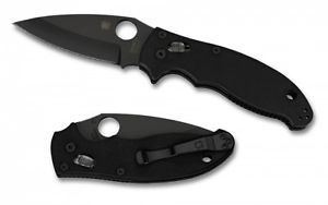 Spyderco Manix2 Black G-10 Black Blade Plain (C101GPBBK2)