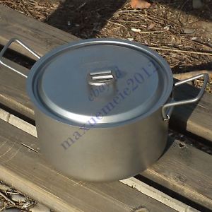 YC titanium Pot Camping Cookware  kitchen 3.6L 420g outdoor  picnic foldable han