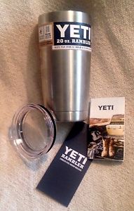 20oz Yeti Tumbler's (YRAM20) stainless steal/ with lid and warranty paper's