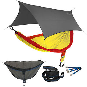 ENO SingleNest OneLink Sleep System - Sunshine Hammock With Grey Profly