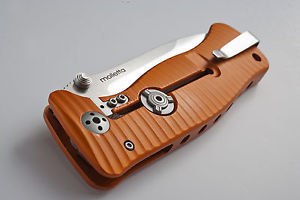 Messer LionSteel SR-2 Orange satin Sleipner Vollmetall Jagdmesser Outdoormesser