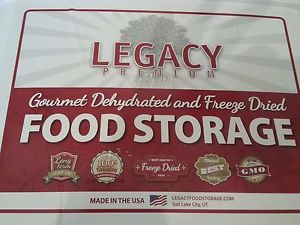 LEGACY Gourmet Dehydrated and Freeze Dried  120 ENTREE BUCKET  RETAIL $325.00