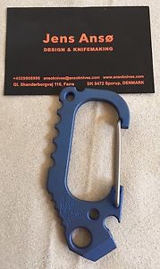 Jens Anso Blue Titanium Carabiner V3 • Kickstarter • Keychain • EDC • New