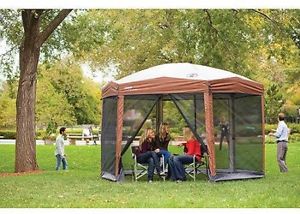 Outdoor Gazebo Tent Hexagon Canopy Party Patio Shade Cover Shelter Net Canvas