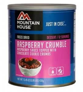 Mountain House Freeze Dried Food  RASBERRY CRUMBLE - Set of 6 Cans New!