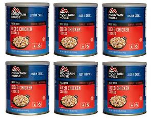 Mountain House - Diced Chicken - 6 #10 Cans -Emergency Survival Long Term Food