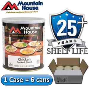 6 #10 Cans Case - Mountain House Diced Chicken  - Freeze Dried Food