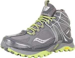 Saucony Women's Progrid Adventerra GTX Hiking Boot,Grey/Green,5 M US