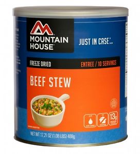 Mountain House Freeze Dried Food BEEF STEW set of 6 Cans - New!