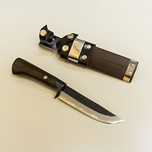 HONMAMON Tosa AZUMASYUSAKU Outdoor Hunting Knife 120mm Shirogami Kuro Uchi c17