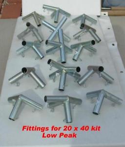 20x40 + Canopy Car Truck + Tent Fittings (connectors) Only + 15 Foot Pads CTCW