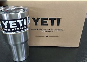 YETI Rambler Tumbler 30oz Stainless Steel Cup 6 Pack New In Box Free Shipping!!