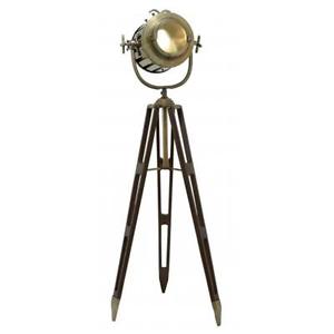 Woodland Import 46682 Tripod Spot Light Metallic Finish with Gold Glaze