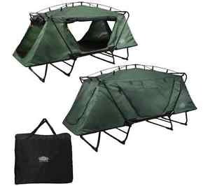 Kamp Rite Oversized Green Tent Cot Outdoor Camping Hiking Folding Sleeping Bed