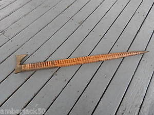 VINTAGE VALASKA TIGER MAPLE WALKING STICK/AXE/PICK MADE IN POLAND INTERNTAL SALE