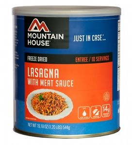 Mountain House Freeze Dried Food LASAGNA W/ SAUCE - set of 6 Cans - New!