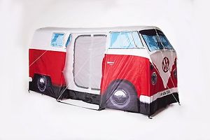 OFFICIAL VOLKSWAGEN T1 VW CAMPER VAN ADULTI TENDA 4 man 1:1 bilancia rosso