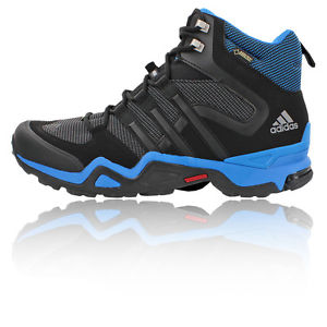 Adidas Fast X High Mens Blue Black Waterproof Gore Tex Trail Walking Boots Shoes