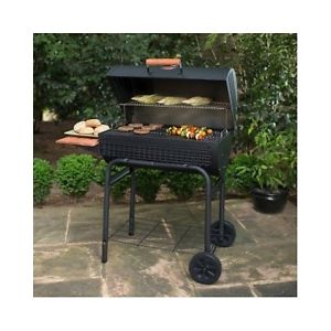 Outdoor Charcoal Barbecue Grill Portable Steel Wood Cooking Camping Bbq New