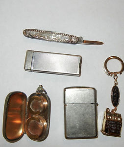 LOT of Vintage Men's Accessories Swiss Army Knife, Zippo Lighters VERY NICE