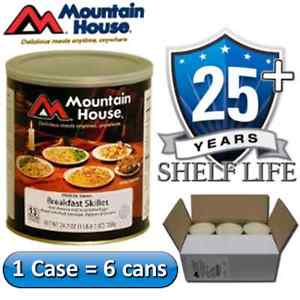 6 #10 Cans Case - Mountain House Breakfast Skillet - Freeze Dried Food