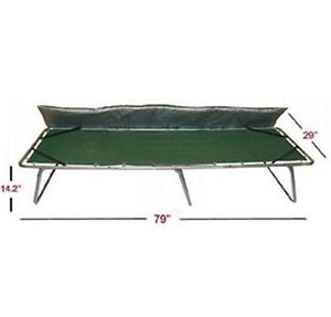 Gigatent Folding Comfort Cot Camping Large Foam Mattress Tubular Steel Frame New