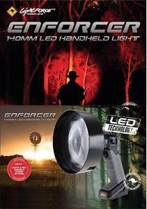 Lightforce 140mm Enforcer Red & White LED Handheld Spot light Built in battery &