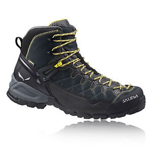 Salewa Alpine Mid GTX Mens Yellow Black Waterproof Trail Walking Boots Shoes