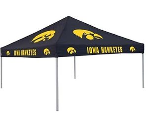 Logo Chair NCAA Iowa 9' x 9' Solid Color Tent Durable Polyester Water Resistant