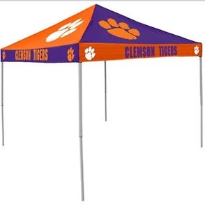 Logo Chair NCAA Team Clemson 9' x 9' Checkerboard Tent Retracts Easy Transport