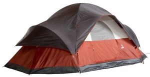 8-Person Red Canyon Dome Tent All-Weather 17-ft X 10-ft Room Dividers for 3 Rms