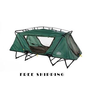 Camping Cot Tent Folding Portable Outdoor Bed Oversize Rainfly Sleeping Bag Chai