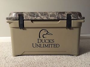 Engel Ducks Unlimited 35 Quart Camo And Tan Cooler