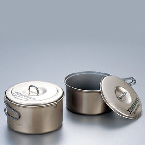 EVERNEW ECA414 Titanium Cooker Set (LL-size) - Non-stick Ceramic-coating Pots