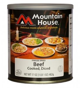 Mountain House Freeze Dried Food DICED BEEF - Set of 6 Can - New!