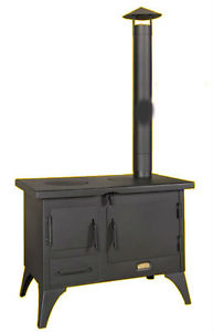 New Outdoor Cooking Woodburning Stove+Oven+Chimney+Rain Cap=Garden Cooker  Mini