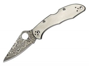 Spyderco Delica 4 Titanium Damascus (C11TIPD)