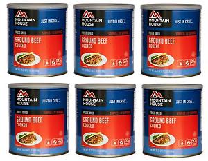 Mountain House - Ground Beef - 6 #10 Cans - Emergency Survival Long Term Food