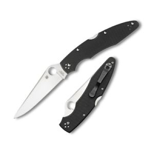 Spyderco C07GP3 Police3, G-10 Black, Plain