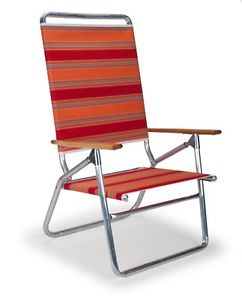 Telescope Casual Light and Easy High Boy Folding Beach Arm Chair, Salsa