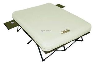 Coleman Queen Airbed Cot with Side Tables and 4D Battery Pump