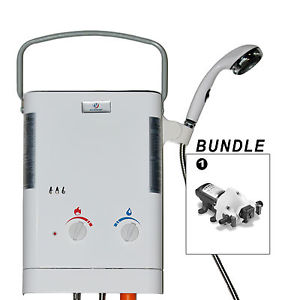 Eccotemp CE L5 Gas Flow water heater for outdoors with Water pump Set