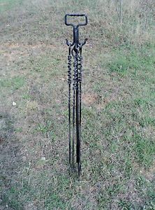 Hand Forged Wrought Iron Roasting Forks With Stand