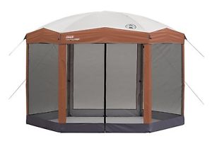 Tent Canopy Coleman 12'x10' Hex Instant Screened Shelter Camping Outdoor Gazebo