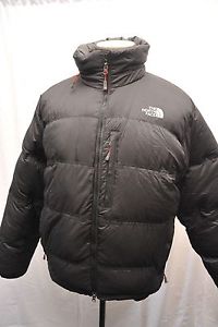 NORTH FACE MENS MEDIUM TECHNICAL 700 GOOSE DOWN HIKING JACKET BLACK & HOOD FT76