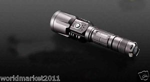 Aluminum Alloy Silver Bright Light Long Shots Waterproof Flashlight Torch Lamp