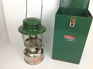 COLEMAN Model 639 Chrome Base Lantern & Carry Case - Dated February 1971