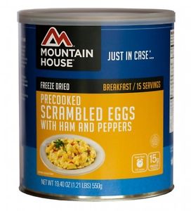 Mountain House Freeze Dried Food SCRAMBLED EGGS W/HAM - Set of 6 Cans - New!