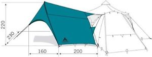 Vaude, Tenda Zelt Badawi Tarp, Beige (sand), 201 x 160 x 220 cm